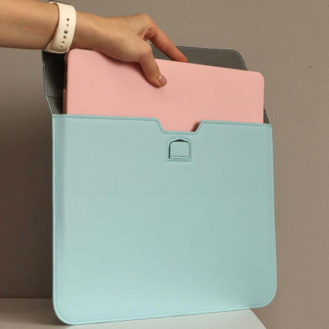 Чохол-папка Leather Sleeve для MacBook Air 13.6" 2022 (M2) Sky blue